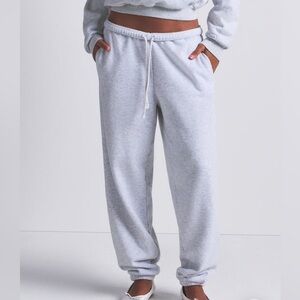 Skims cotton fleece jogger sweatpants size XL light Heather gray